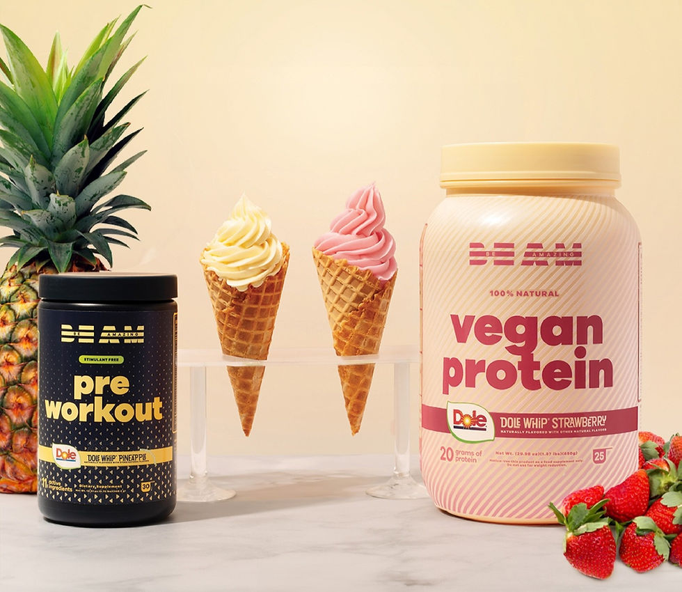 Beam Be Amazing adds Dole Whip flavours to protein powder and pre-workout line