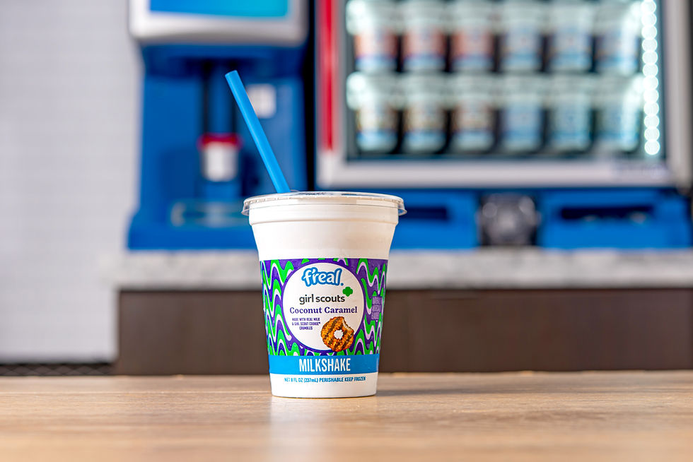 F’real introduces limited-edition Girl Scout Coconut Caramel Milkshake