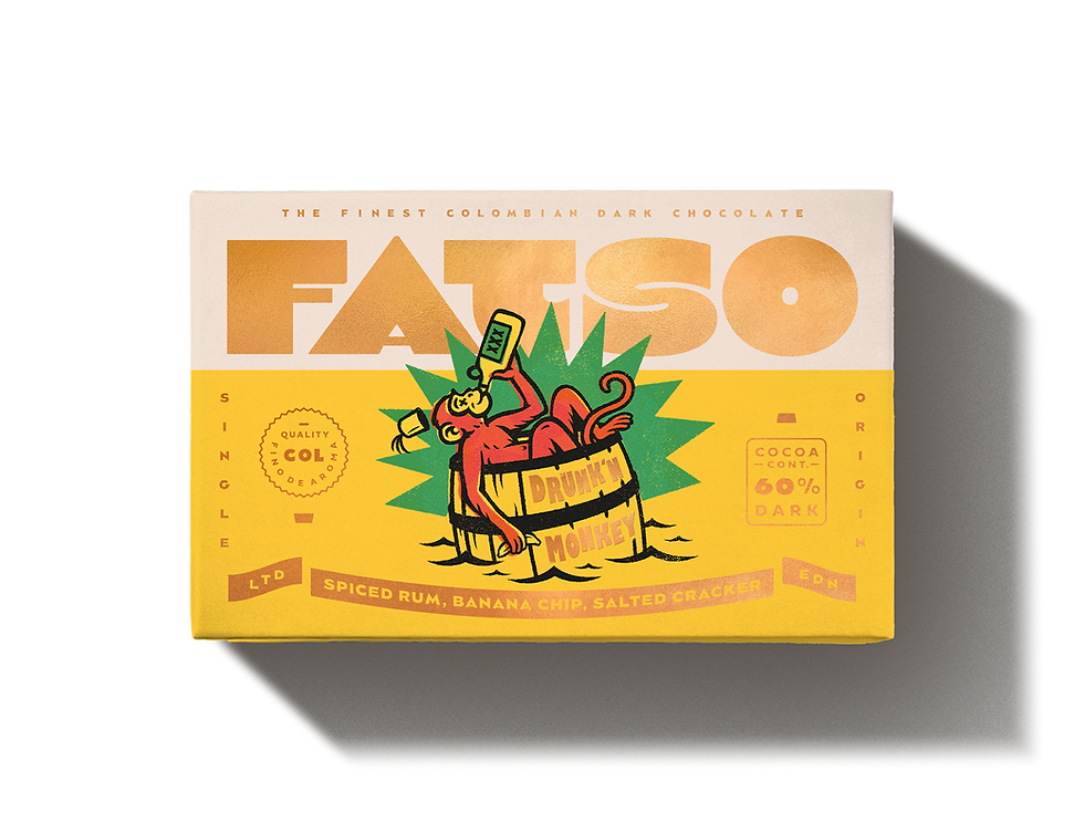 Fatso adds Drunk’n Monkey flavour to dark chocolate offerings