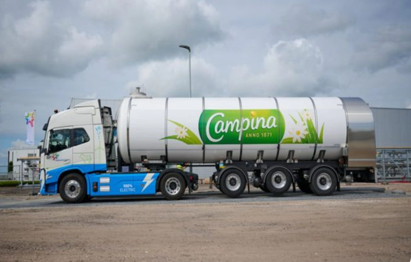 FrieslandCampina launches electric milk transport initiative in the Netherlands