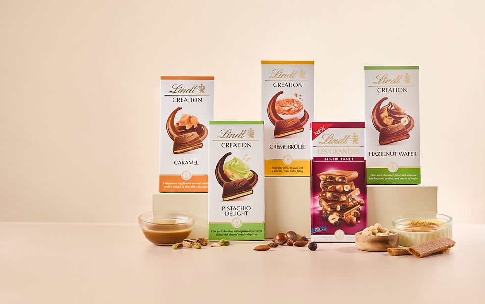 Lindt unveils new chocolate bar range