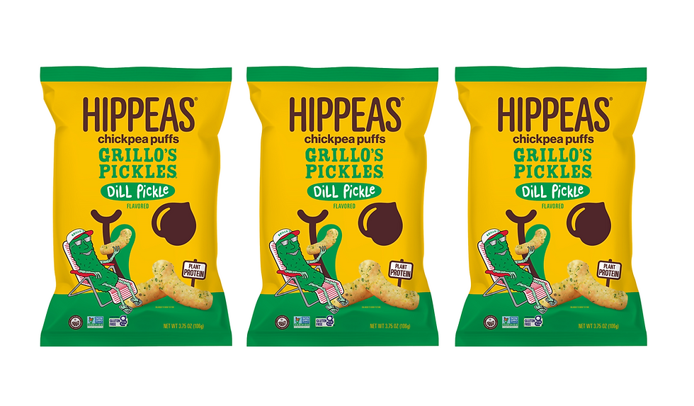 Grillo’s Pickles and Hippeas launch Dill Pickle Puffs