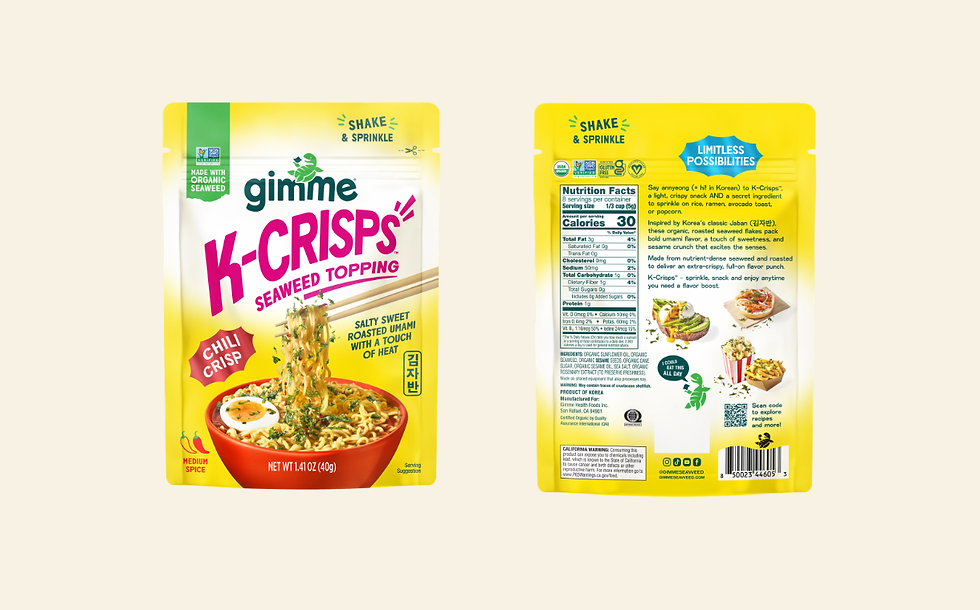 Gimme targets US condiment aisle with organic jaban-style seaweed topper