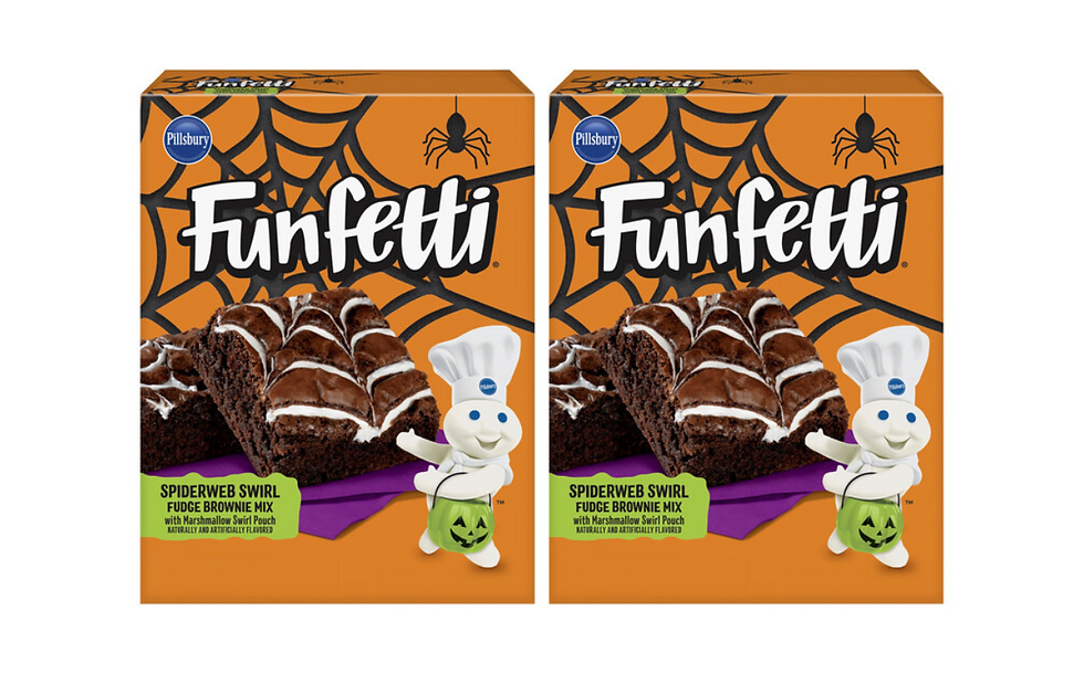 Pillsbury launches Funfetti Spiderweb Swirl Brownie Mix for Halloween 2025
