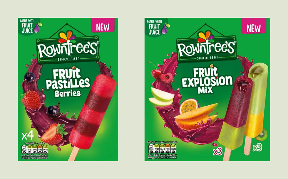 Rowntree’s extends core ice lolly brands with two new fruit-forward formats