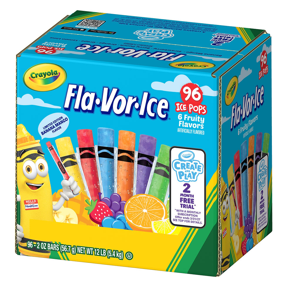 Crayola and Jel Sert collaborate on kid-created freezer pop flavour