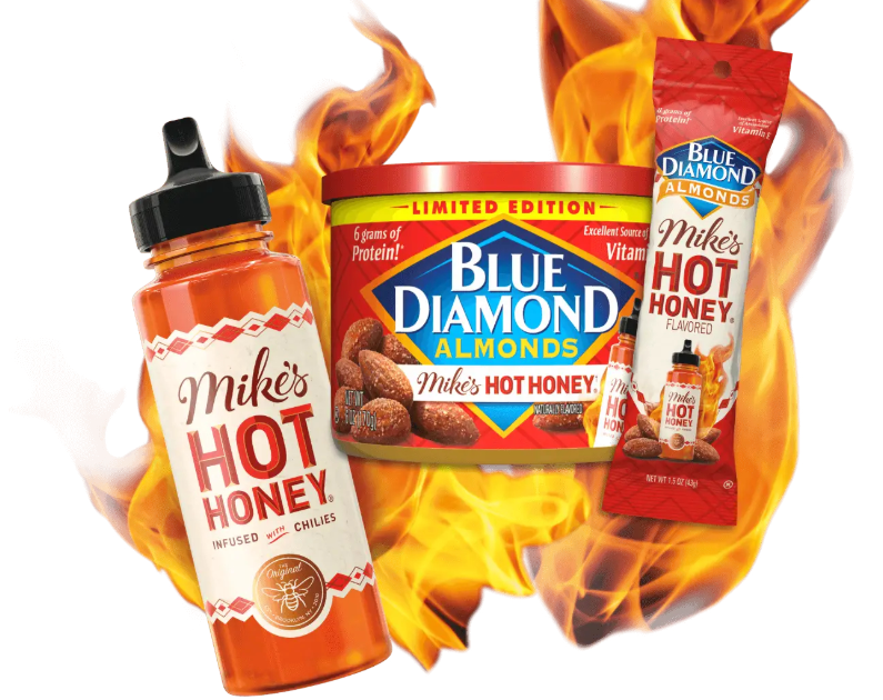 Blue Diamond and Mike’s Hot Honey launch snack collaboration