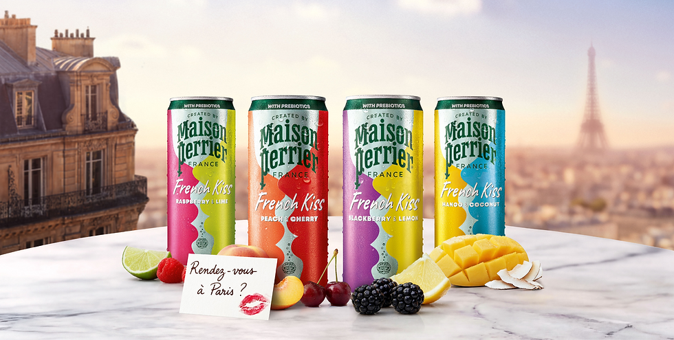 Maison Perrier launches French Kiss, first sweetened sparkling water with prebiotics