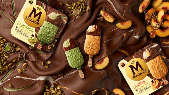 Magnum launches premium pistachio and peach ice cream sticks 