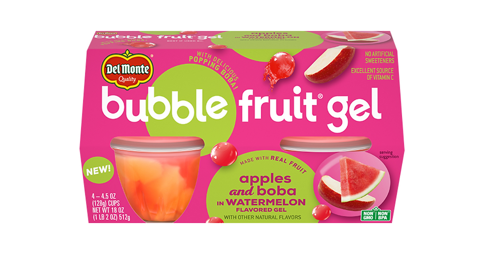 Del Monte Foods launches Bubble Fruit Gel, combining  fruit, popping boba and gel