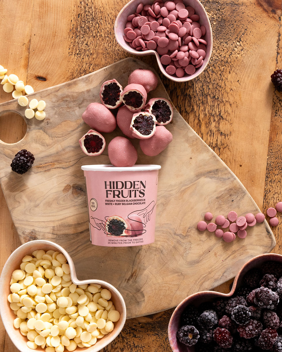 Hidden Fruits launches frozen blackberries coated in Belgian chocolate