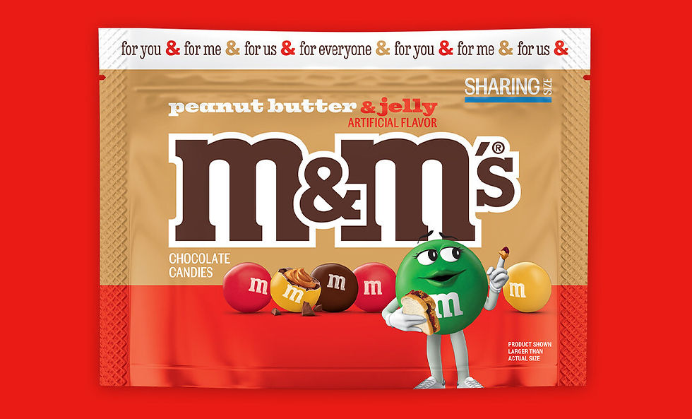 Mars introduces M&M's Peanut Butter & Jelly flavour