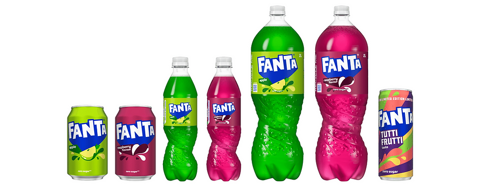 Fanta adds new fruity flavours to zero-sugar range