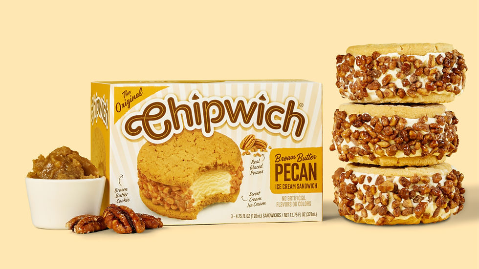 Chipwich debuts premium nut-rolled ice cream cookie sandwiches