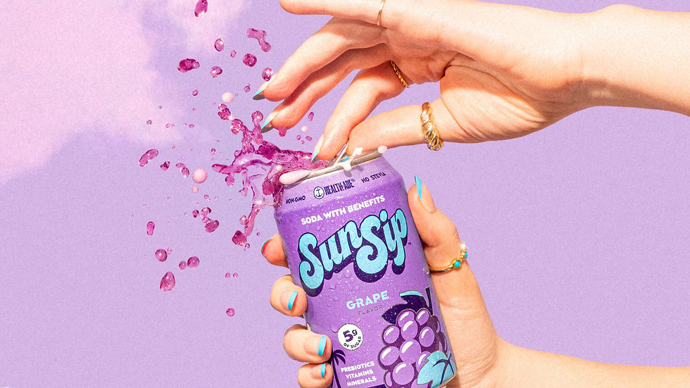 Health-Ade unveils new grape flavour for SunSip prebiotic soda