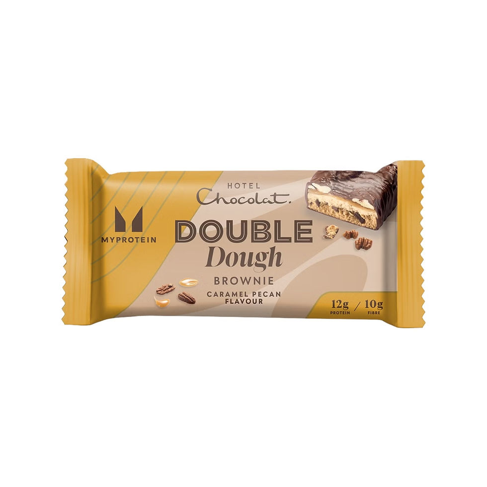 MyProtein teams up with Hotel Chocolat to launch vegan caramel pecan Double Dough Brownie