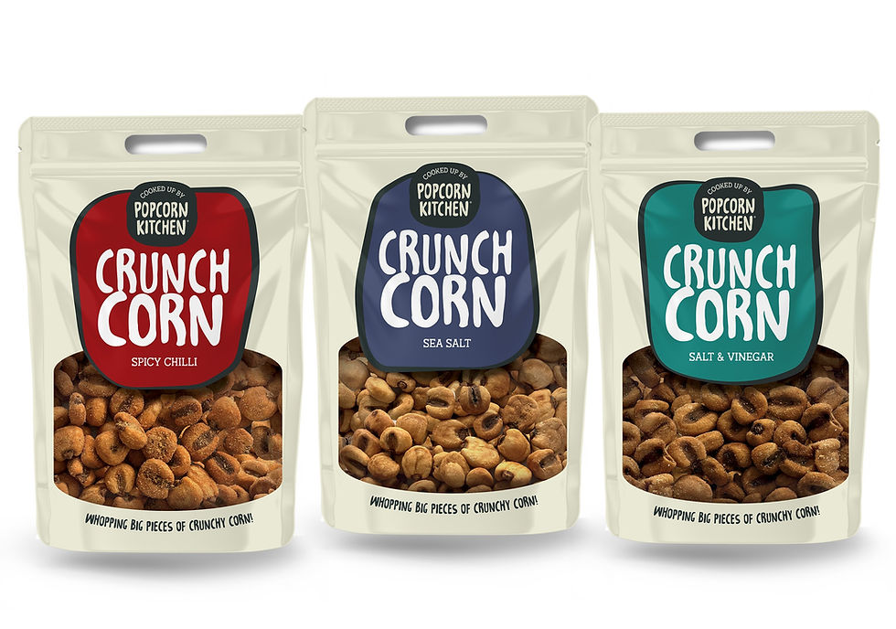 Popcorn Kitchen unveils new savoury line, Crunch Corn