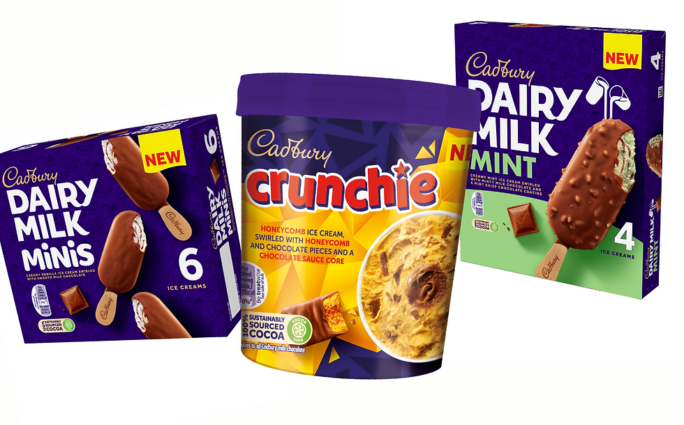 New Dairy Milk sticks and Crunchie tub join Froneri’s Cadbury ice cream portfolio