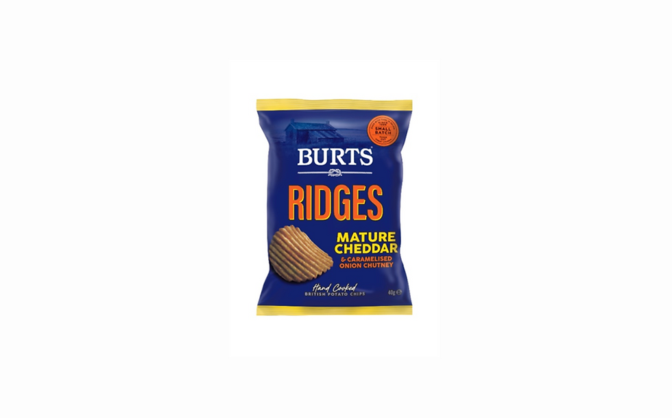 Burts unveils new Cheddar & Caramelised Onion Chutney flavour Ridges