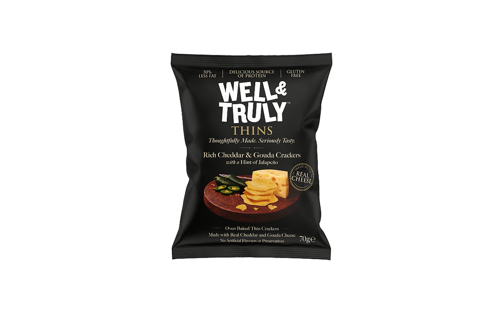 Well&Truly unveils cheese crackers with 30% less fat