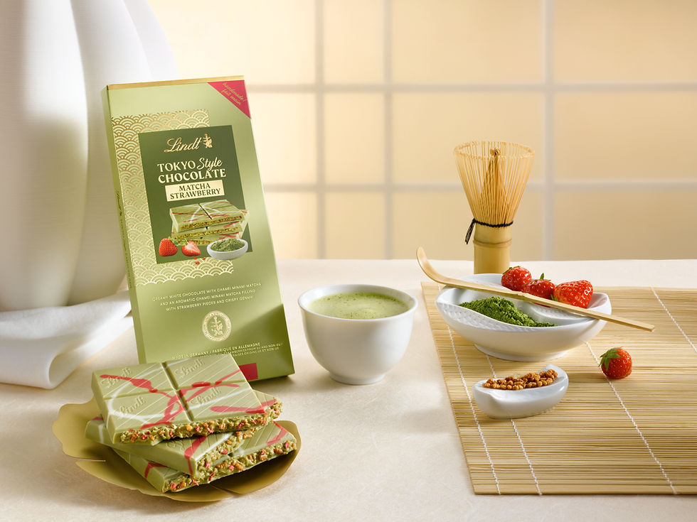 Lindt launches limited-edition matcha strawberry bar