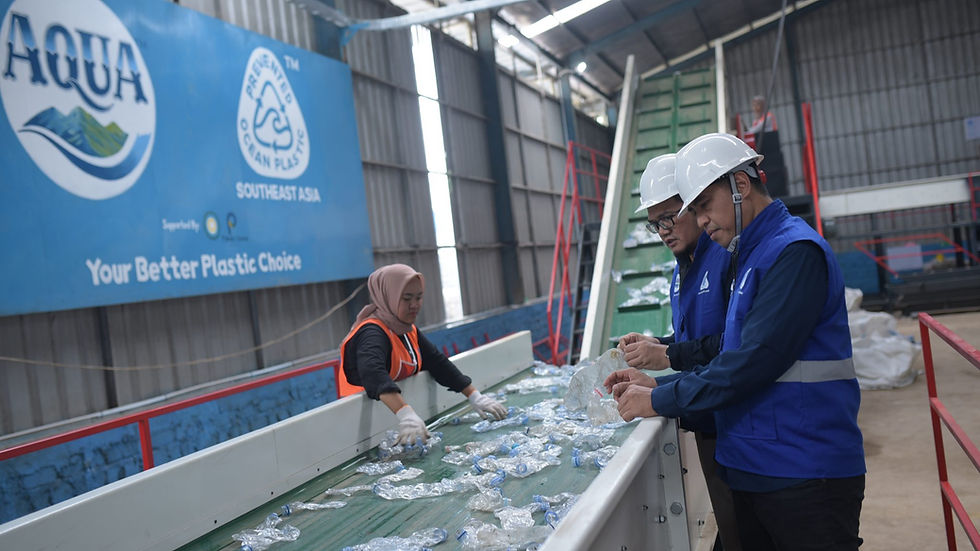Danone and Prevented Ocean Plastic open plastic collection centre in Indonesia
