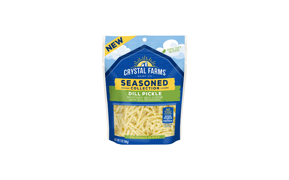 Crystal Farms launches limited-time dill pickle shredded cheese