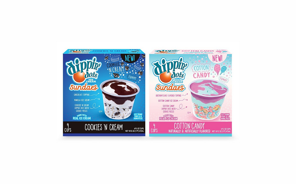 Dippin' Dots brings beaded ice cream to grocery freezers with new sundaes