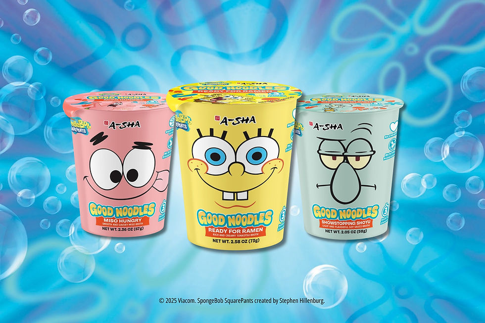 A-Sha Foods launches SpongeBob-themed ramen cups