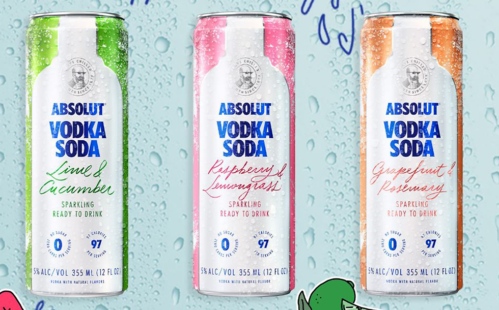 Absolut unveils line of RTD vodka sodas and cocktails