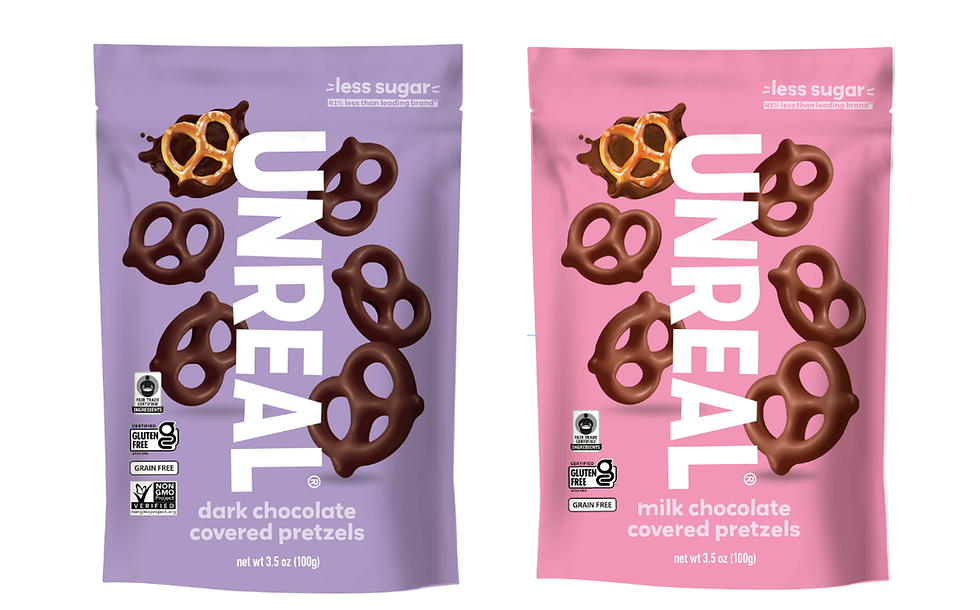 Unreal unveils range of chocolate-covered pretzels