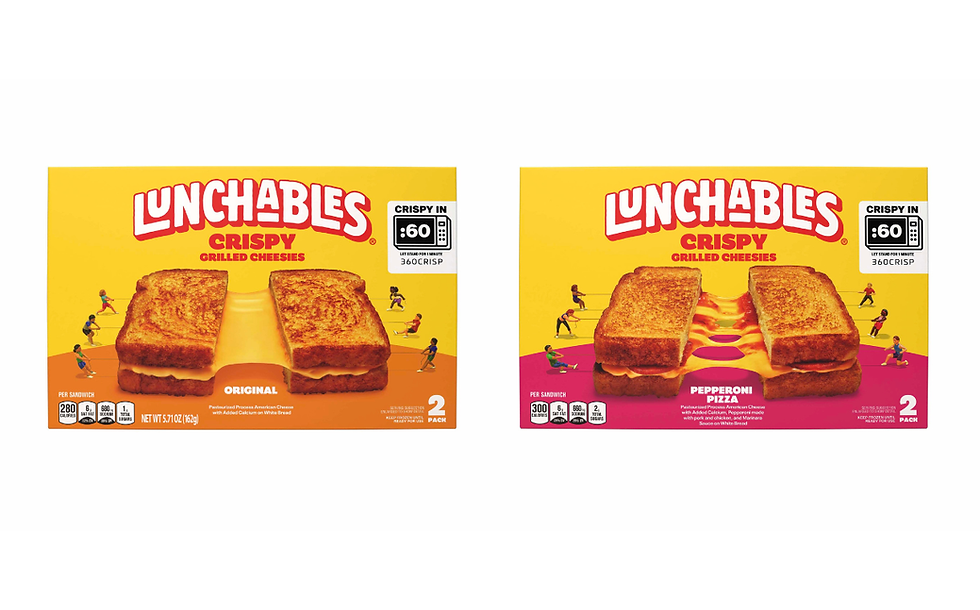 Kraft Heinz releases Lunchables grilled cheese sandwiches, introduces 360Crisp technology