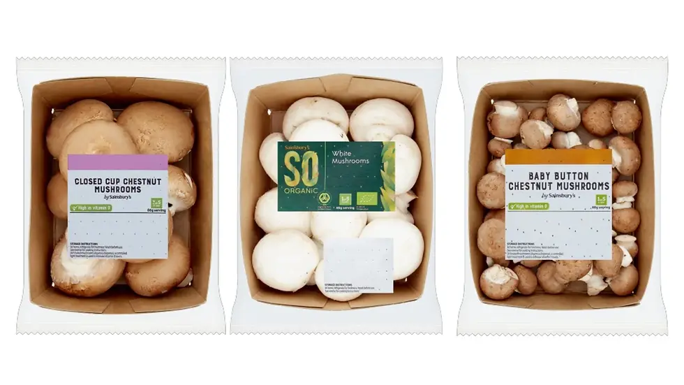Sainsbury’s to save 775 tones of plastic with cardboard mushroom punnets