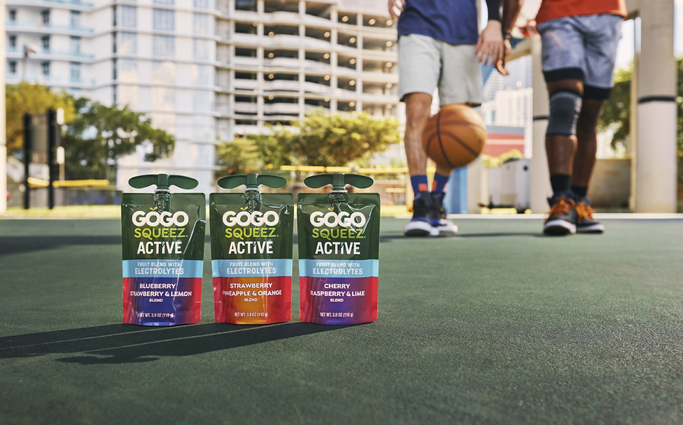 GoGo squeeZ launches functional snack pouches