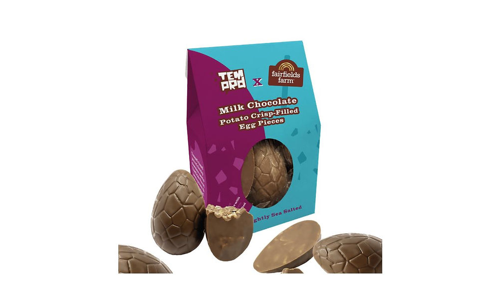 Fairfields Farm and Temprd launch sweet-and-salty crisp chocolate Easter collaboration