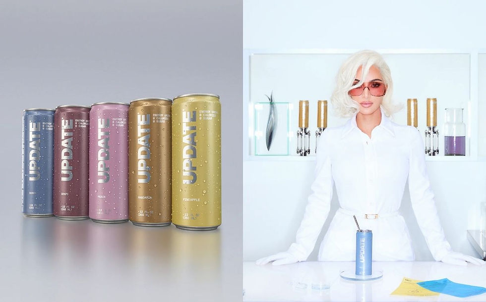 Kim Kardashian-backed Update relaunches paraxanthine-powered energy drink