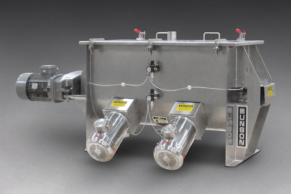 Munson introduces sanitary paddle blender with dual intensifiers for challenging food applications
