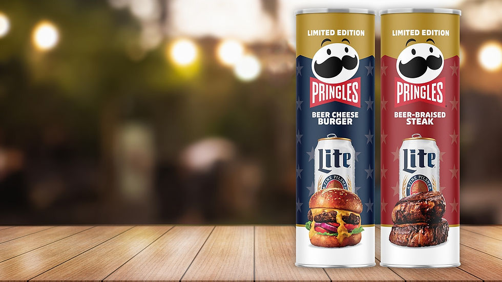 Pringles and Miller Lite team up with new beer cheese burger flavour crisps