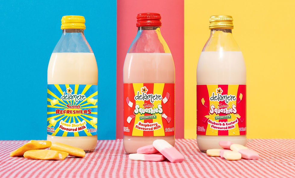 Delamere and Swizzels team up for nostalgia-inspired flavoured milk range