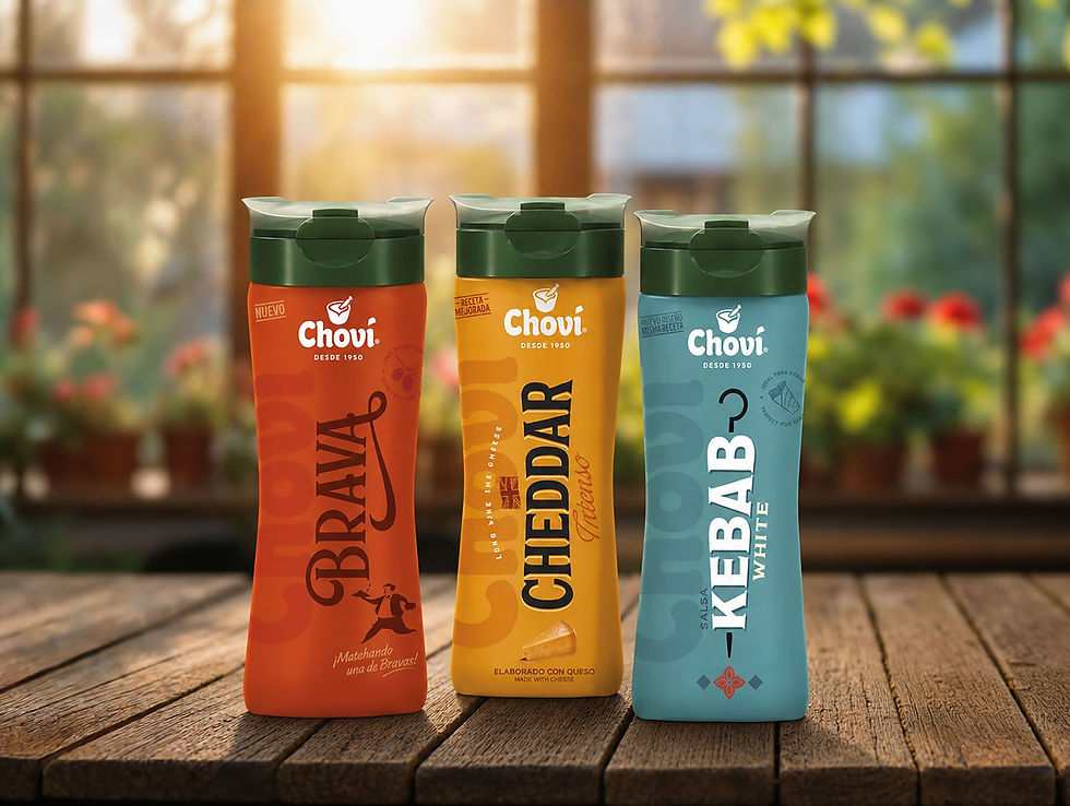 Amcor develops bespoke flip-top closure for Choví sauces