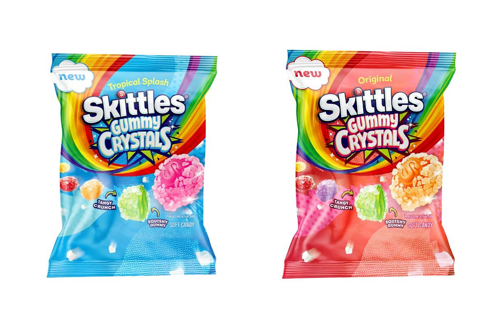 Skittles adds dual-texture crunch with new Gummy Crystals candy