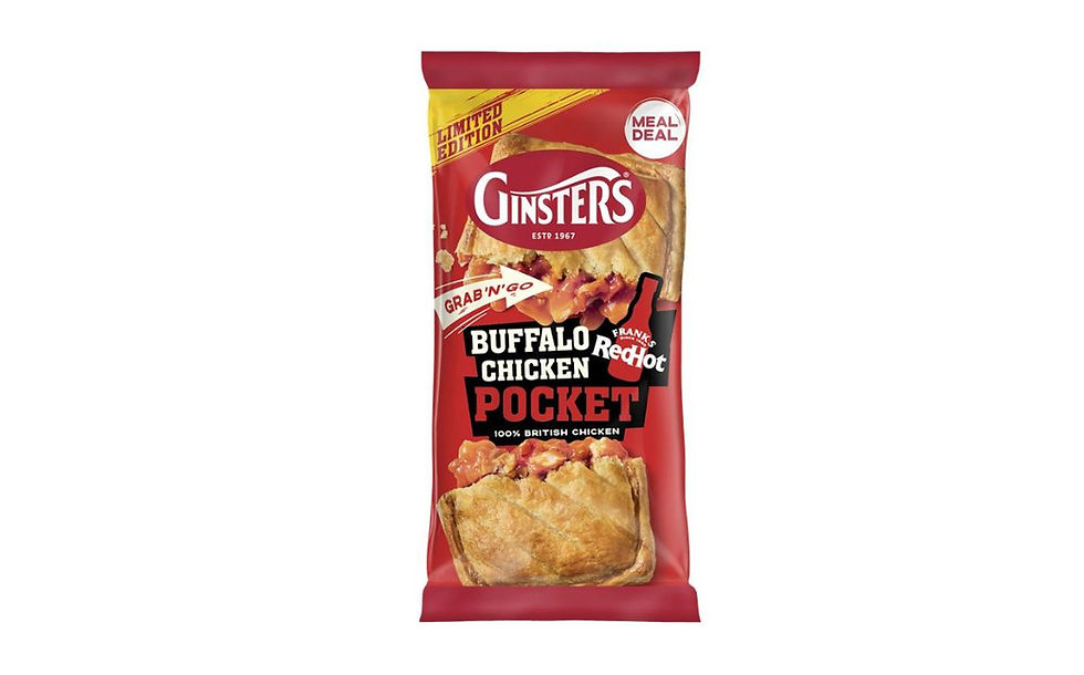 Ginsters and Frank’s RedHot launch limited-edition Buffalo Chicken Pocket