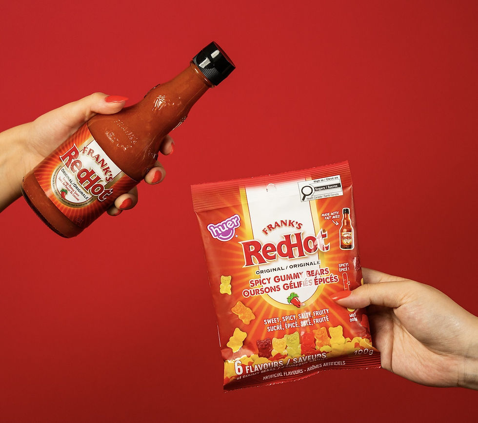 Huer Foods teams up with Frank’s RedHot to launch spicy gummy bears