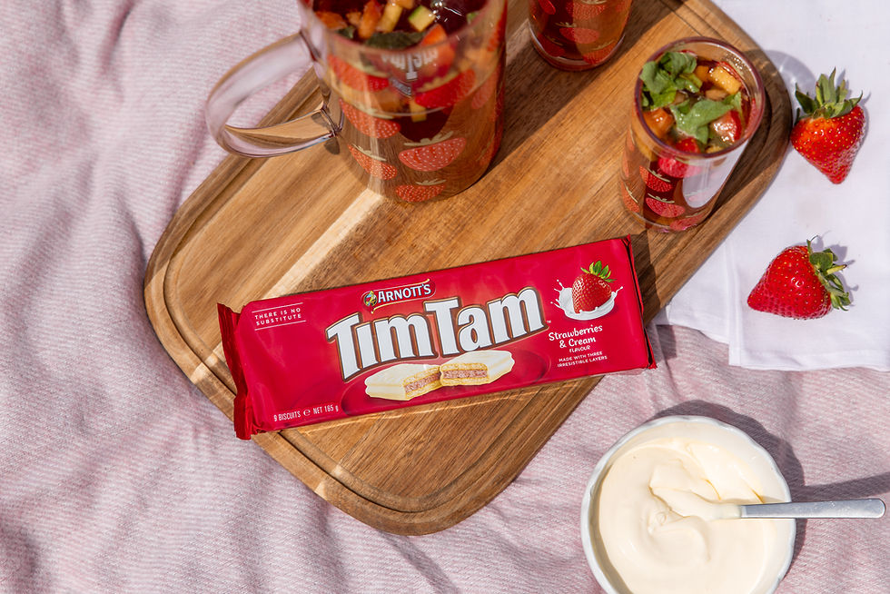 Tim Tam launches limited-edition Strawberries & Cream biscuits for UK summer