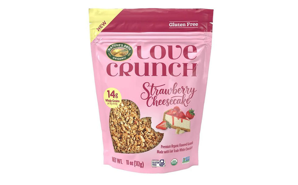 Nature’s Path expands Love Crunch line with gluten-free Strawberry Cheesecake Granola