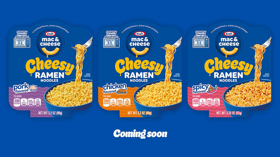 Kraft Mac & Cheese enters ramen category with new cheesy range