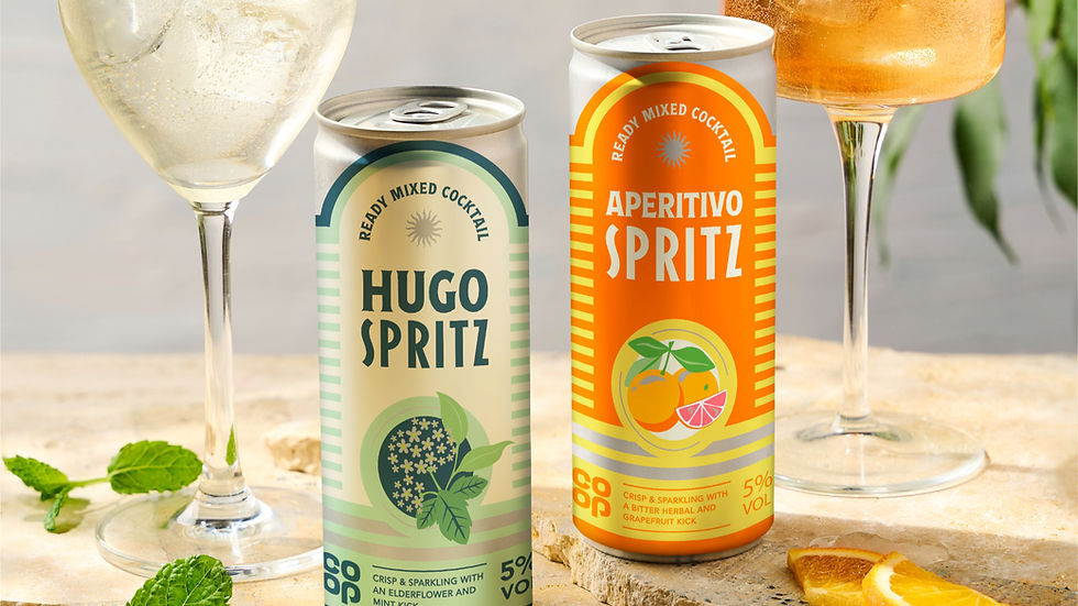 Co-op expands RTD portfolio with Hugo Spritz and Aperitivo Spritz cans