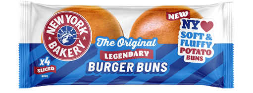 New York Bakery brings potato buns to UK retail with launch of Legendary Burger Buns
