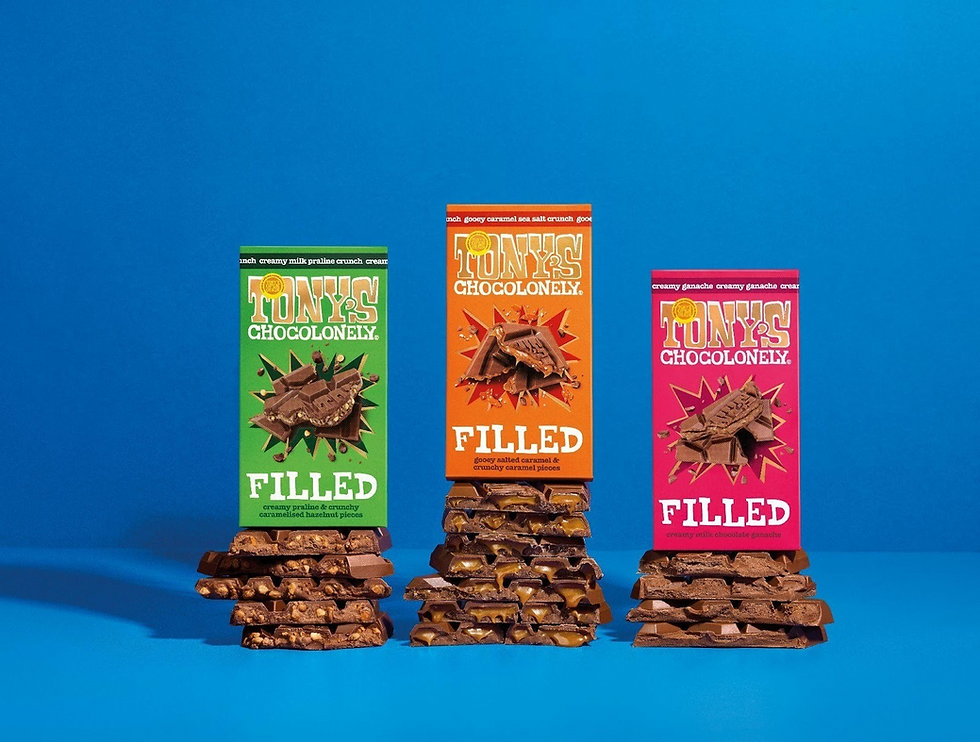 Tony’s Chocolonely unveils first-ever filled chocolate bar range