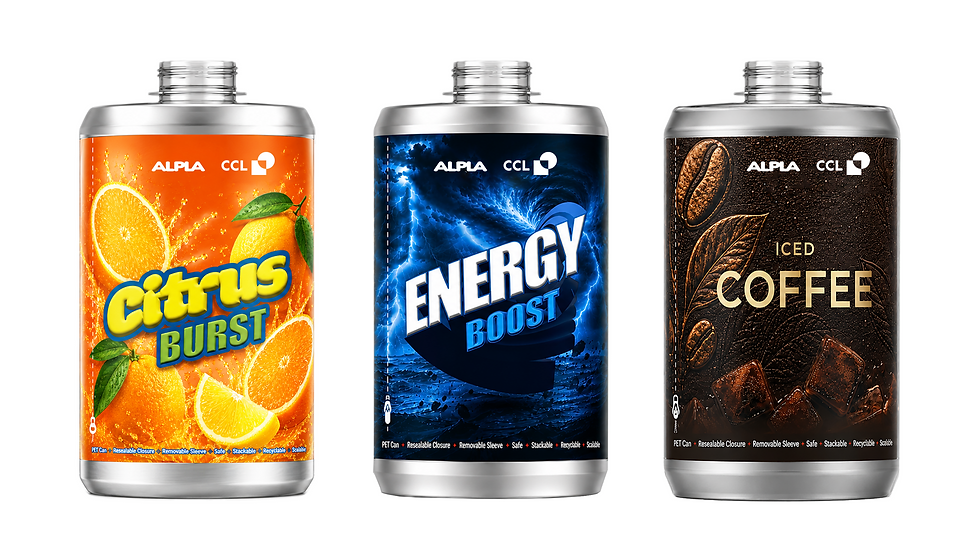 ALPLA and CCL Label develop stackable PET alternative to aluminium beverage cans